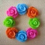 8PCS - Mini Rose Flower Cab..