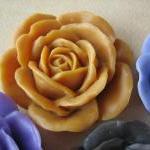 5PCS - Ivory Rose Cabochons..