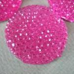 4PCS - Hot Pink - Resin Rhi..