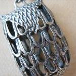 1PC - Antique Silver Owl Pe..