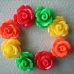 8PCS - Mini Rose Flower Cab..