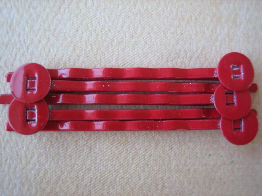 10PCS - Red - Hair Pins - 8MM Round Pad - Jewelry Findings by ZARDENIA