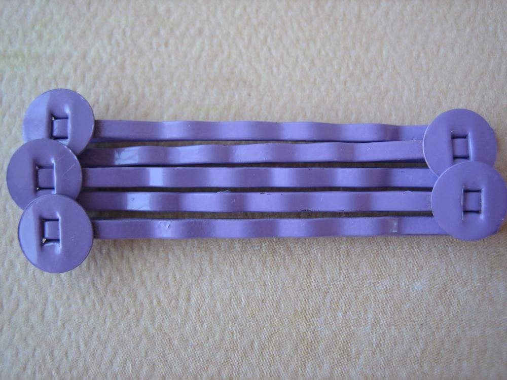 10PCS - Purple - Hair Pins - 8MM Round Pad - Jewelry Findings by ZARDENIA