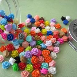 Mini Roses in a Glass Jar - 150 Pieces - Crafting and Jewelry Supplies by ZARDENIA - Great Crafting Gift