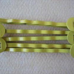 10PCS - Yellow - Hair Pins - 8MM Round Pad - Jewelry Findings by ZARDENIA