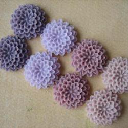 8PCS - Mixed Colors - Summer Collection - Pom Pom Cabochons - 15MM - Cabochons by ZARDENIA