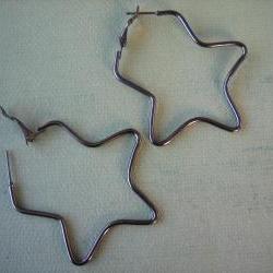 Star Earrings - Gunmetal - Iron - 52mmx50mmx2mm - Findings by ZARDENIA