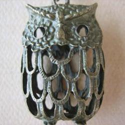 1PC - Antique Brass Owl Pendant - Zinc Alloy - 45mm - Jewelry Findings by ZARDENIA